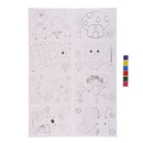 1 Set 6 Colors Finger Paints Ink Pad with 8pcs White Finger Painting Paper Kit for Kids Children Educational Toys