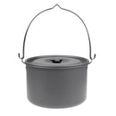 21.6 x 14.6cm Portable Aluminum Alloy Hanging Pot Outdoor Camping Picnic Cooking Campfire Bonfire Party