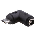 5Pieces Right Angle DC Power Micro USB Male To 5.5x2.1mm Female Adapter