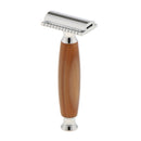 MenÂ’s Traditional Classic Double Edge Shaving Safety Shaver Wooden Handle