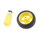 Plastic Tire Wheel with DC 3V 5V 6v Gear Motor For Robot Intelligent Car Robot