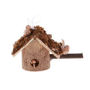 Special Design Hangable Mini Wooden Bird House For 1/12 Dollhouse Decor