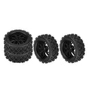Pack of 4 Rubber Tyre Tyres Tires Wheel Rim Hex 12mm Fits for 1/10 RC Remote Controlled Racing Car 9047-6087