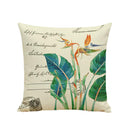 Vintage Linen Throw Pillow Case Waist Bolster Cushion Cover Flower Print