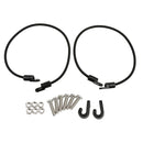 2pcs Black Paddle Holder Keeper Safety Rod Bungee Cord For Canoe Kayak Boat