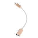 OTG Adapter Micro USB Male To USB 2.0 Female Data Sync Charging Cable Cord Gold
