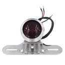 Motorcycle License Plate Rear Light 12V Taillights For ATV Cafe Racer Silver