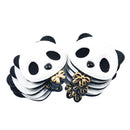 10 Pieces Ultrasonic Embossing Cotton Cloth Panda Applique Cute Felt Patches DIY Hair Bow Clips Accessories Sewing Clothes Bag Shoes Decoration