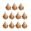 10 Pieces Vintage Golden Alloy Leaf Leaves Pendant Charms for DIY Jewelry Making