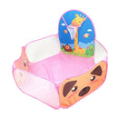 Cartoon Pink Quickly Pop up Play Tent Playpen Sea Ball Pit with Basketball Hoop Children Outdoor Toys
