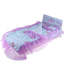 60cm Doll Accessories, Floral Print Bedding Set with Mattress, Pillows and Sheet Set, For Night Lolita Dolls, Kids Christmas Gifts