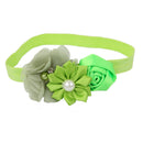 Green Flower Baby Girls Headband Photography Props Hair Band