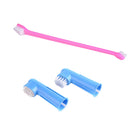 3PCS Health Teeth Pet Dog Cat Finger Brush Toothbrush Cleaning Set Oral Care