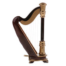 25cm Wooden 8-Strings Harp Musical Instrument with Box Home Desk Decoration