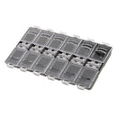 12 Compartments Black Transparent Nail Art Tips Rhinestone Empty Storage Box Case Jewelry Ear Ring Container with Clear Lid
