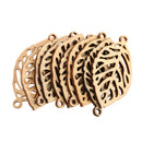 Pack of 10 Hollow Out Leaves Wood Shapes Wood Charms for Woodcrafts