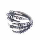 Cool Sterling Silver Dragon Claw Long Ring Punk Rock Finger Wrap Accessory