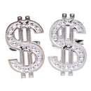 2pcs Punk Large US Dollar Sign Ring Band Night Party Fancy Dress Up Costume
