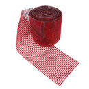 10 Yards Mesh Wrap Roll Sparkle Rhinestone Ribbon for Wedding Cake Clothing Accessories Craft Project DIY Red