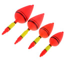 4pcs Assorted Sizes Glow Stick Fishing Floats Bobber Sea Rock Fishing Buoy with Stepped Float Tail