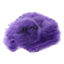Spider Web Halloween Props Home Party Bar Decoration Stretchy Cobweb W/ 2 Spider Purple
