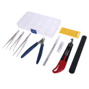 Handcraft Model Tools Set Storage Box, Pliers,Tweezers,Polisher Sticks Hand Tools