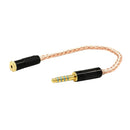 20cm 4.4mm Male To 2.5mm Female Balanced Adpter For Earphone Cables Gold