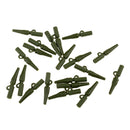 20 Pieces 3.5cm Carp Fishing Tackle Kit Rubber Safety Lead Clip with Tail Quick Change