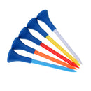 5 Pieces 70mm Durable Plastic Golf Tees Rubber Cushion Top Random Color