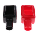 2 Pieces Car Auto Battery Terminal Clamp Clips Protection Covers Black+Red