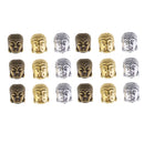 18 Piece Buddha Head Shape Spacer Loose Beads Jewelry Making Charms Accessories for DIY Necklace Bracelet Supplies