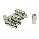 10 Pieces Silver Tone Brass Leather Glue Jewelry Glue in Magnetic Clasps for Jewelry Magnetic Jewelry Clasps Kumihimo Bracelet End Cap fit 5mm Leather Cord