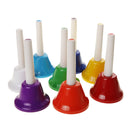 8 Colorful Hand Bell Children Percussion Set Sound Shaking Bell Kids Musical Instrument Toys