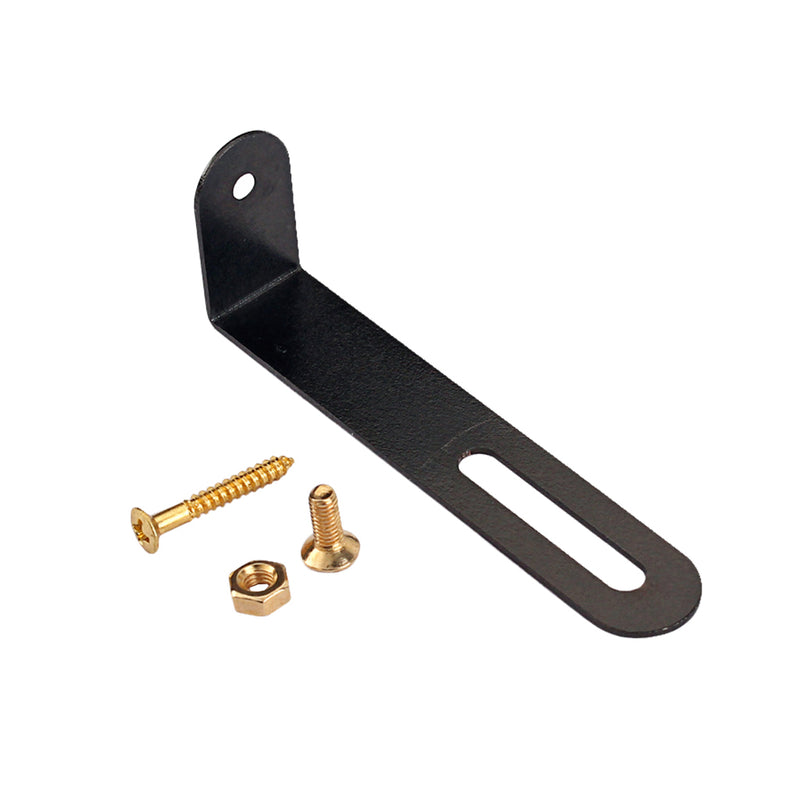 1 Set Pickguard Mounting Bracket with Nut Gold Scews Guitar Accessory Black 2.48x0.83x0.47inch
