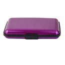 Mini Waterproof Aluminum Metal Business ID Credit Card Holder - Purple