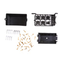 6 Relay 5 Road Auto Relay Holder Box Socket Fuse with Lid Insurance Black with Adapters