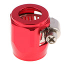 Aluminum Auto Car AN8 Hose End Finisher Fuel Oil Water Line Clip Clamp Red