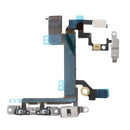 Switch Power Button On/Off and Volume Control and Flash Light and Mic and Mute Button Connector Flex Cable with Bracket Replacement part for iphone 5S