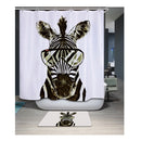 Home Hotel Bathroom Shower Room Decor Retro Fabric Shower Curtains With 12 Hooks Fashionable Print Charms Home Decor Accessory 3
