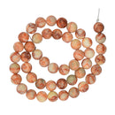 A Strand of 15.5inch Red Beige Natural Marble Howlite Loose Beads for Jewelry Making DIY Necklace Bracelet 8mm
