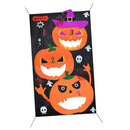Halloween Pumpkin Hanging Toss Game Bean Bags Adults Kids Party Decor Props
