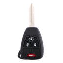 Car Key Case Shell with 4 Buttons Lock/Unlock/Trunk/Panic for Chrysler Jeep