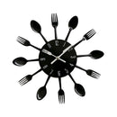 12H Display Clock Creative 3D 12x2inch Silent Slip Wall Clock Sticker Decal, 12inch Dia