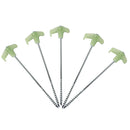 5X Stainless Steel Luminous Tent Peg Camping Stake Nail Self Defense Tool