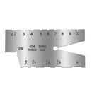 Stainless Steel 29 Degree Screw Thread Angle Gauge Welding Inspection Ruler