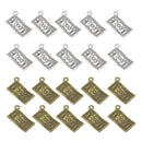 20 Pcs Antique Dollar Charms Pendant For Necklace Jewelry Making DIY Crafts