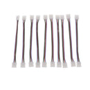 Pack 10 Pieces Solderless 5050/5630 LED RGB Strip Tape Connector Jumperfor 10mm Light Strip 4 Pin