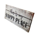Shabby Chic ''this is my HAPPY PLACE'' Wooden Sign Home Study Art Decoration Wood Plaque