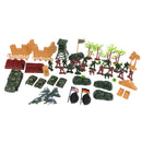 Plastic Action Figures Army Men Soldier Playset with Scaled Vehicles - 64 Pieces