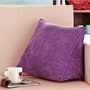 Home Bedroom Sofa Decor Triangular Waist Cushion Lumber Pillow Back Support Pad Backrest Purple S
